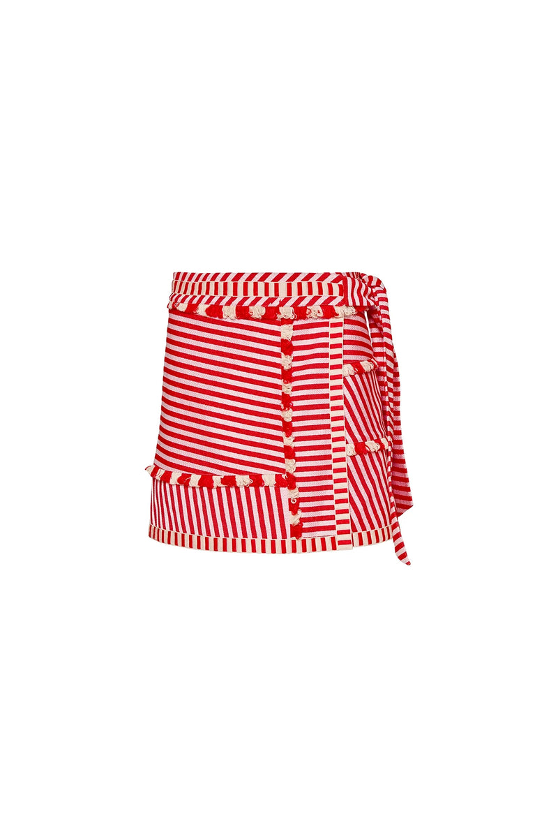 Bay Skirt in Poppy Stripe