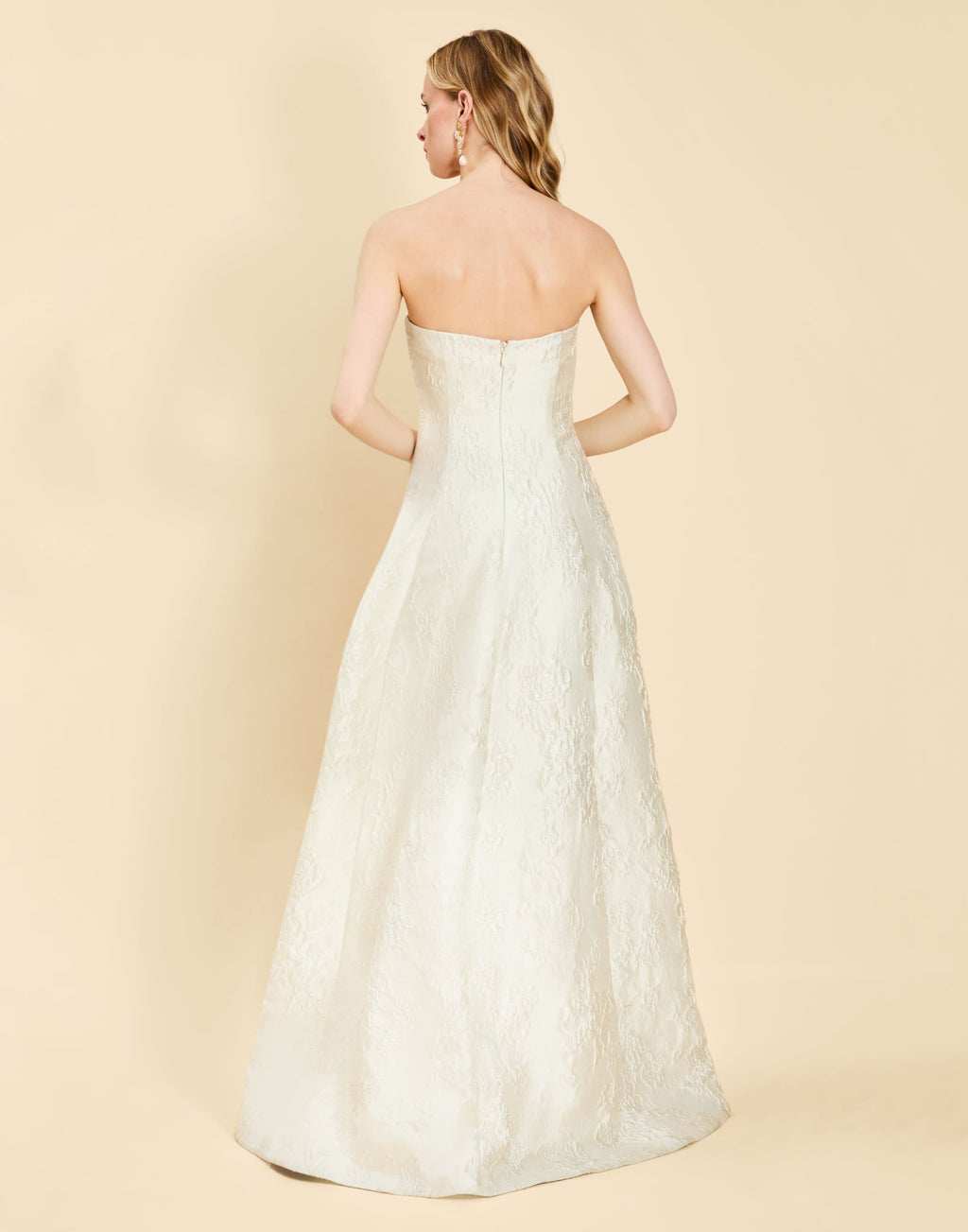 Genevieve Ball Gown in Ivory Metallic