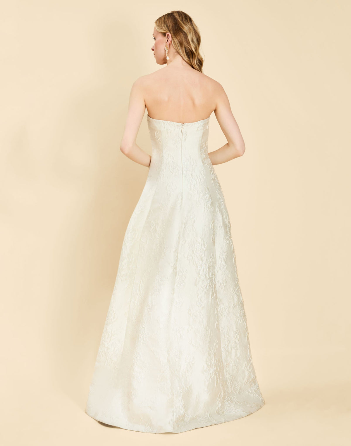 Genevieve Ball Gown in Ivory Metallic