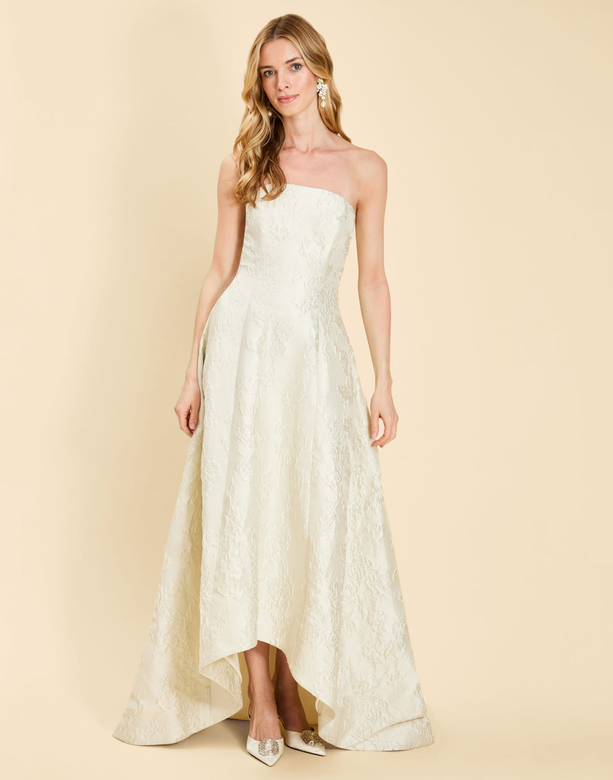 Genevieve Ball Gown in Ivory Metallic