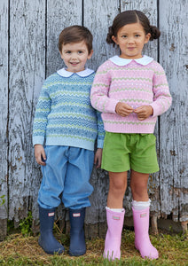 little english classic childrens clothing toddler boys blue gray corduroy pull on pant with elastic waistband