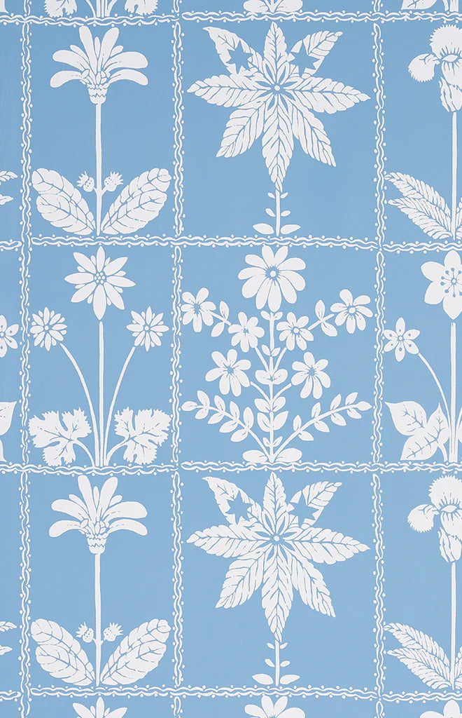 Georgia Wildflowers Wallpaper in Blue