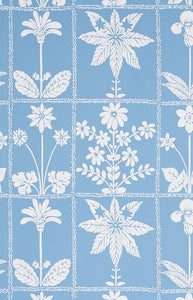 Georgia Wildflowers Wallpaper in Blue