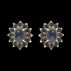 Georgie Stud Earrings in Navy