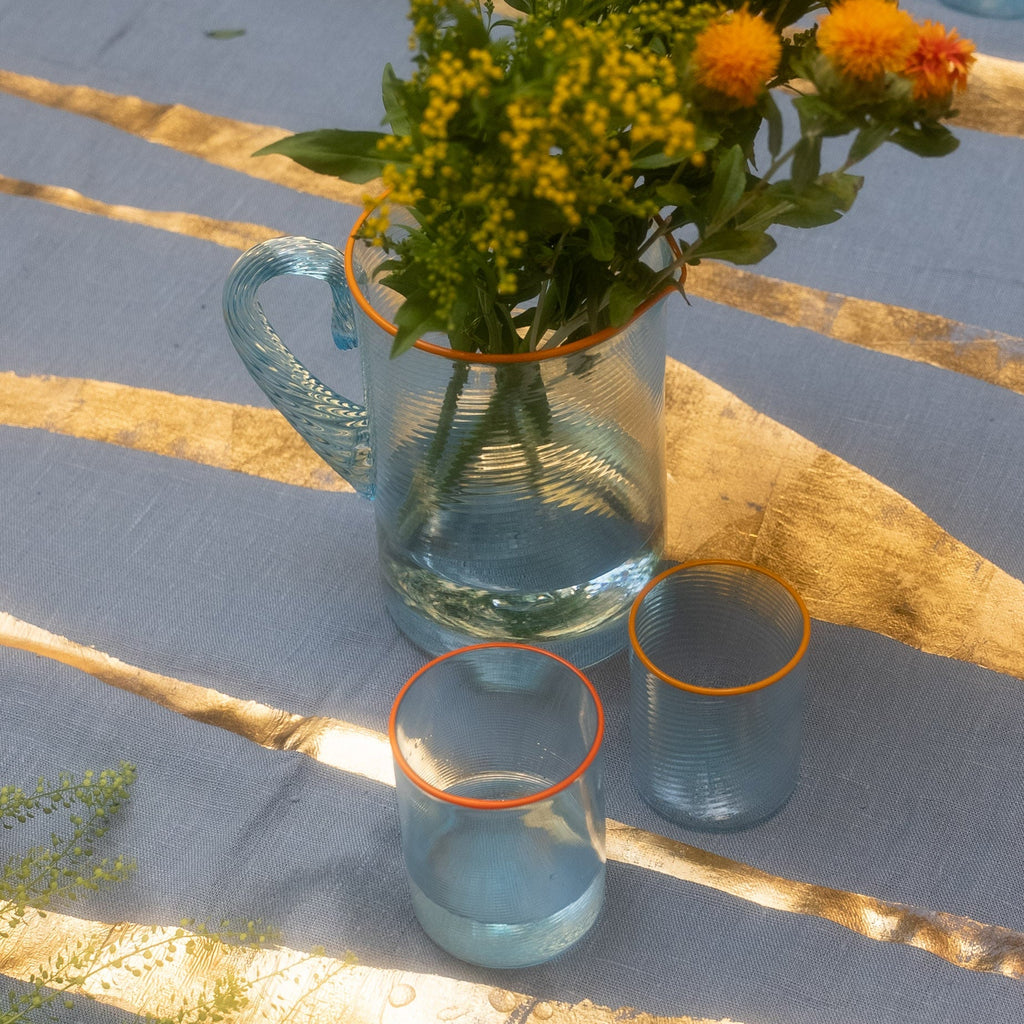 Fizzy Glasses in Acquamare, Set of 6