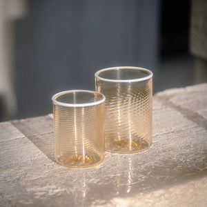 Fizzy Glasses in Amber, Set of 6