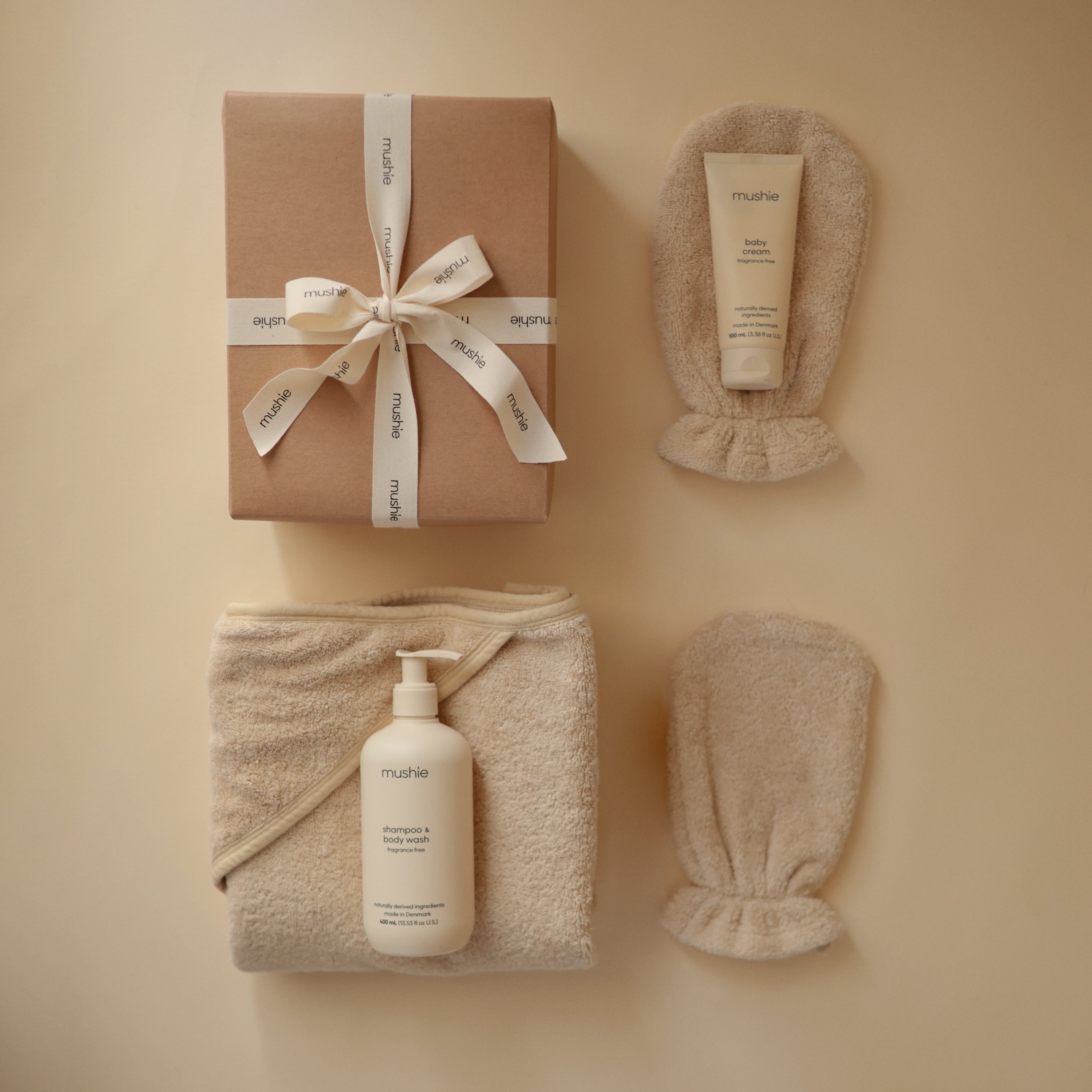 Bathtime Gift Set - Shampoo, Body Wash, Lotion, Towel, and Washing mits