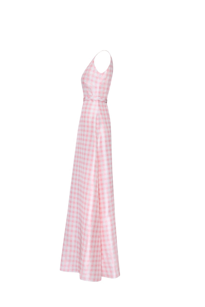 The Gigi Gown in Pink & White