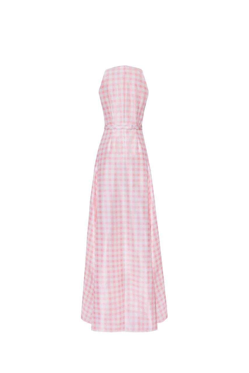 The Gigi Gown in Pink & White