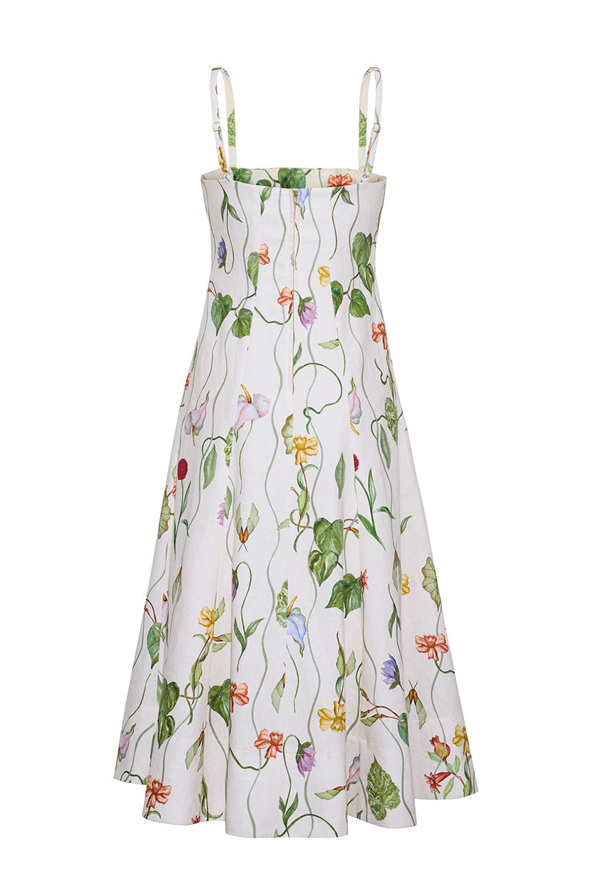Gimlet Dress in Flora Trail Ivory
