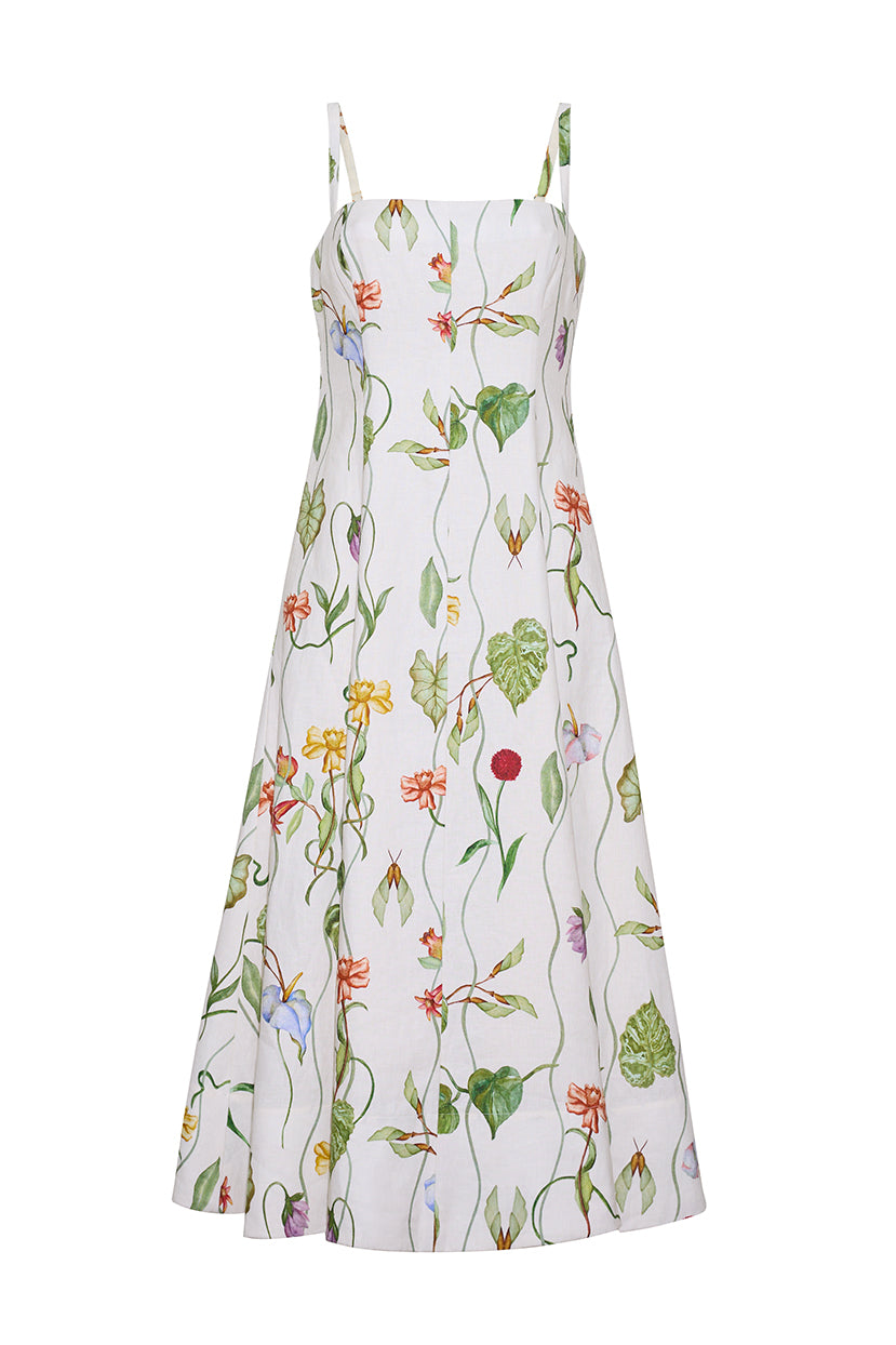 Gimlet Dress in Flora Trail Ivory