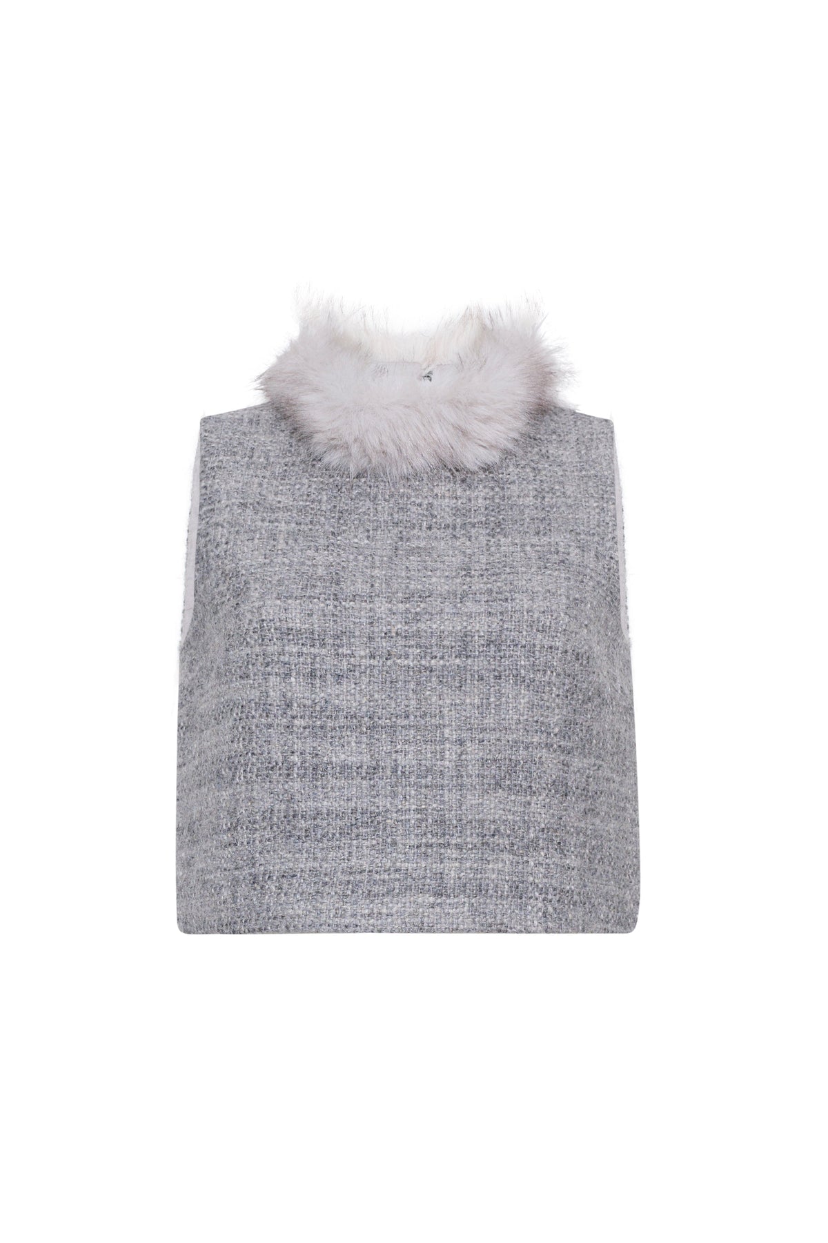 Gina Top in Elio Tweed Grey