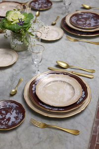 Oriente Italiano Antico Doccia Flat Bread Plate in Castagna