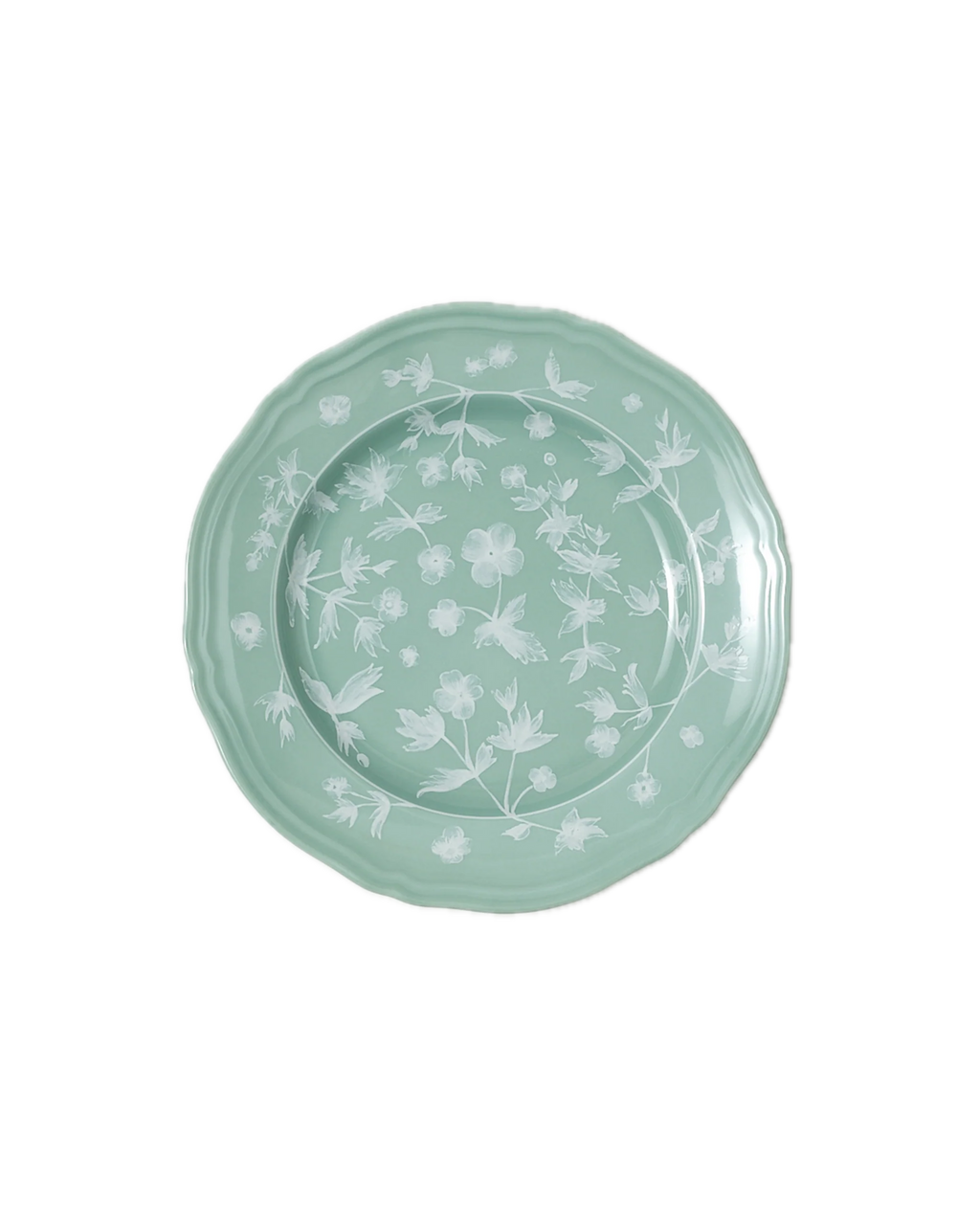 Floral Dessert Plate Sage by Ginori 1735