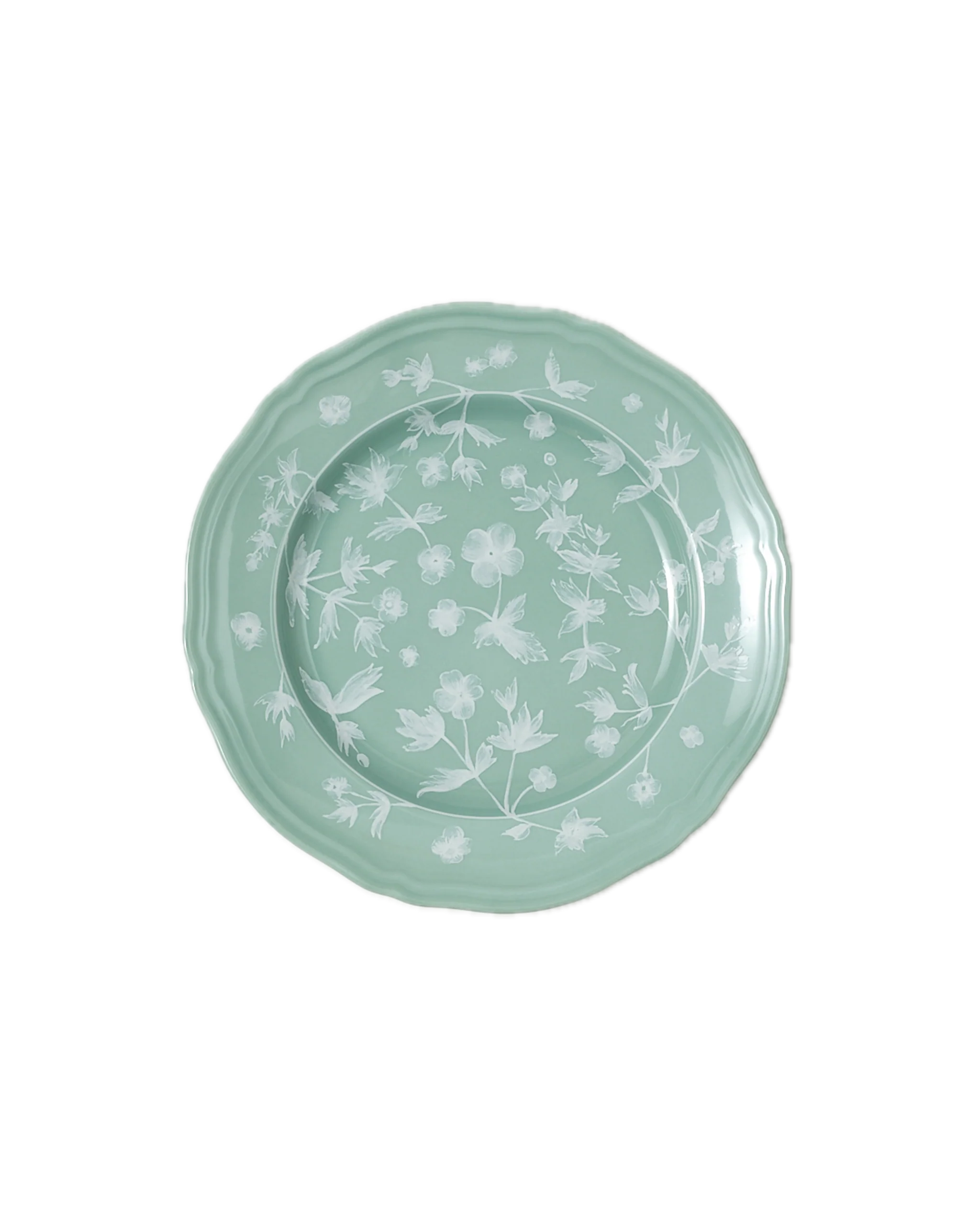 Floral Dessert Plate Sage by Ginori 1735
