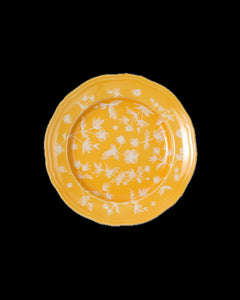 Floral Dessert Plate Yellow by Ginori 1735