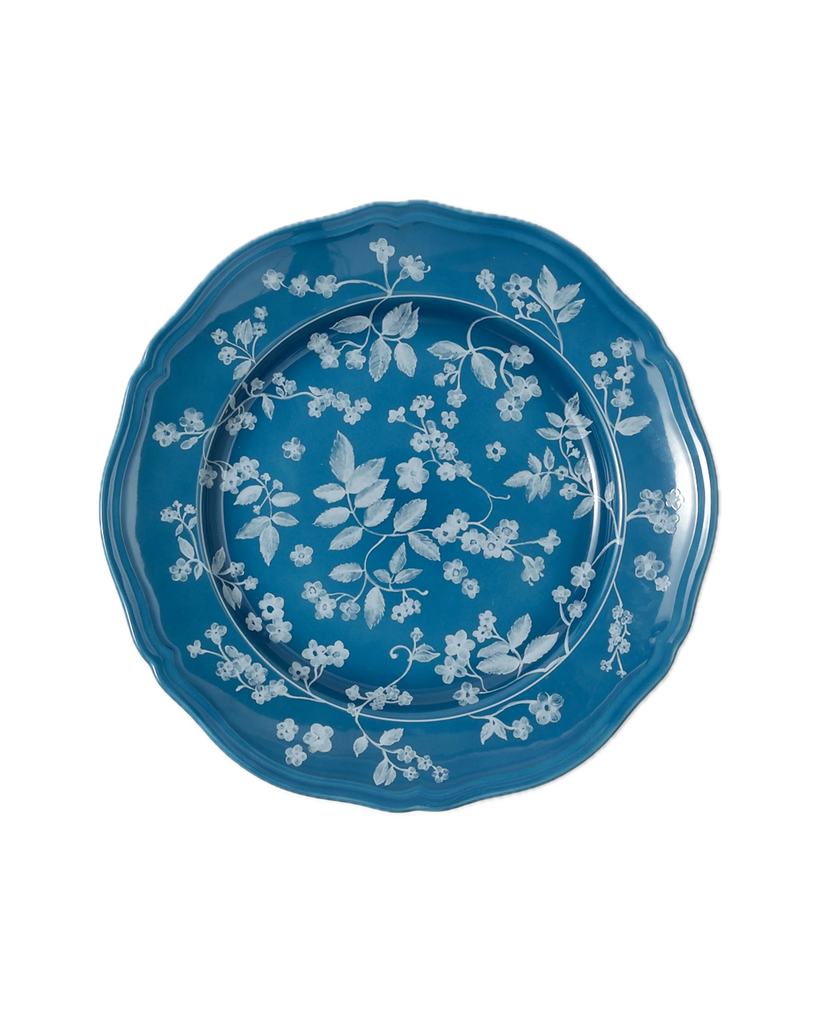 Floral Dinner Plate Petrol by Ginori 1735