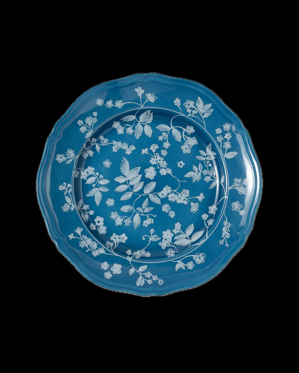 Floral Dinner Plate Petrol by Ginori 1735