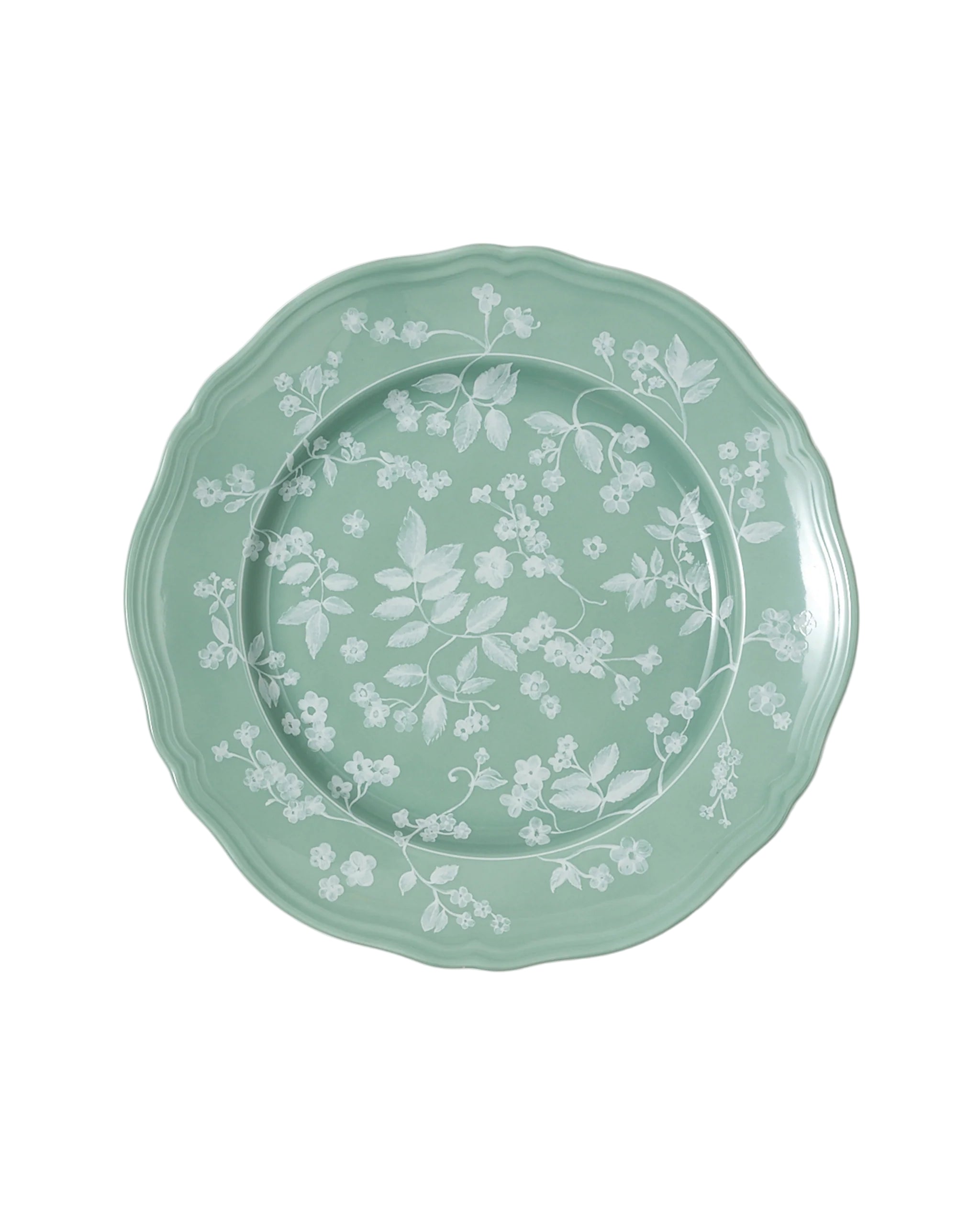 Floral Dinner Plate Sage by Ginori 1735