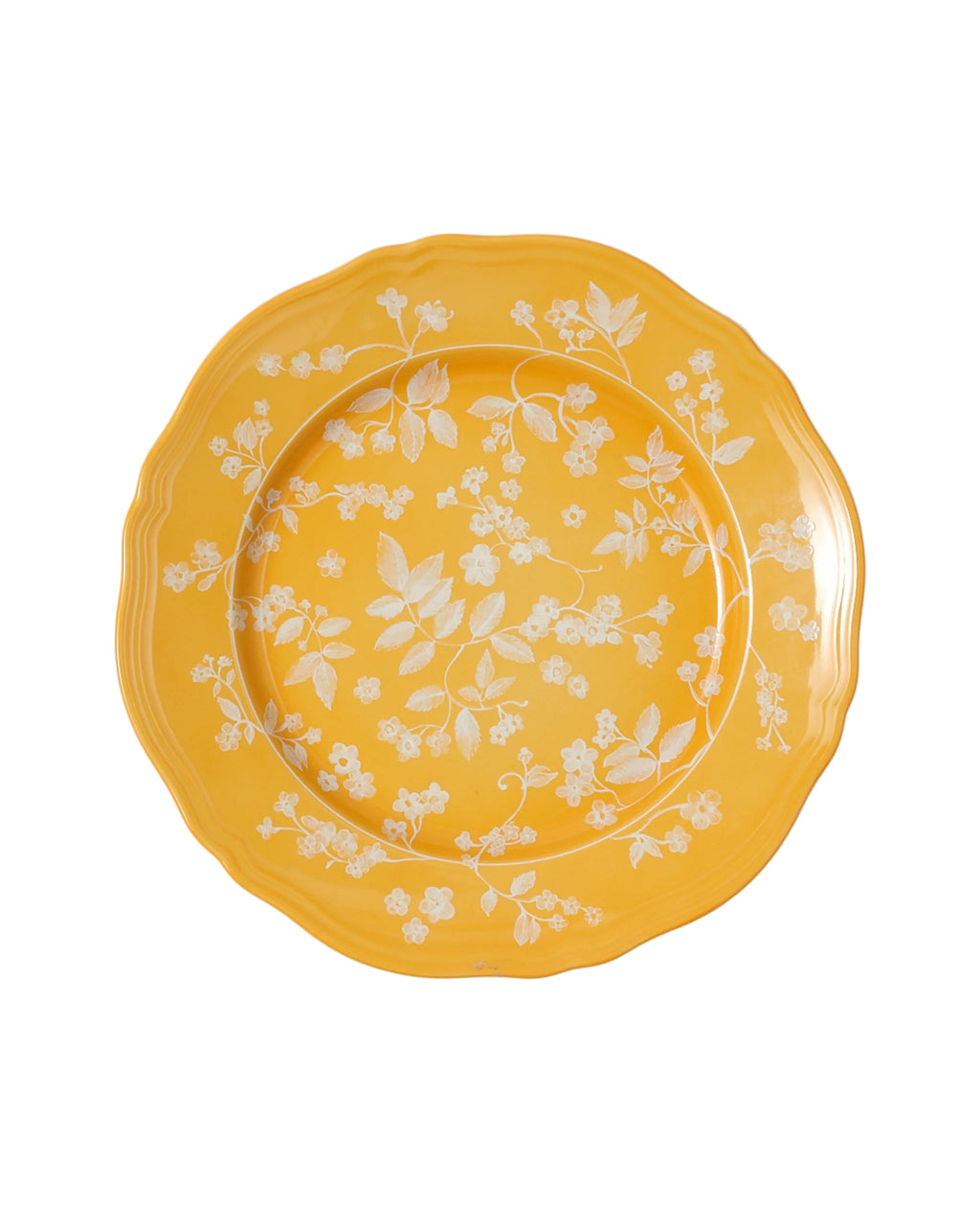 Floral Dinner Plate Yellow by Ginori 1735