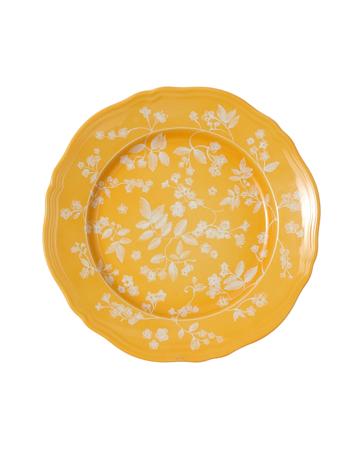 Floral Dinner Plate Yellow by Ginori 1735