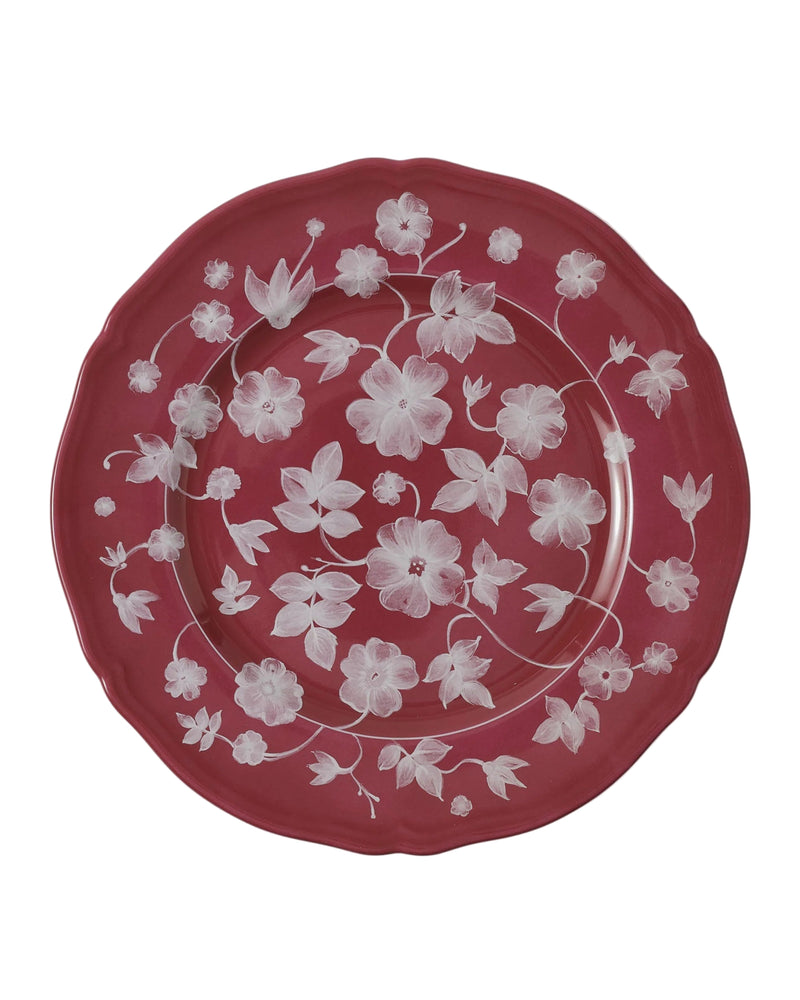 Floral Charger Magenta by Ginori 1735