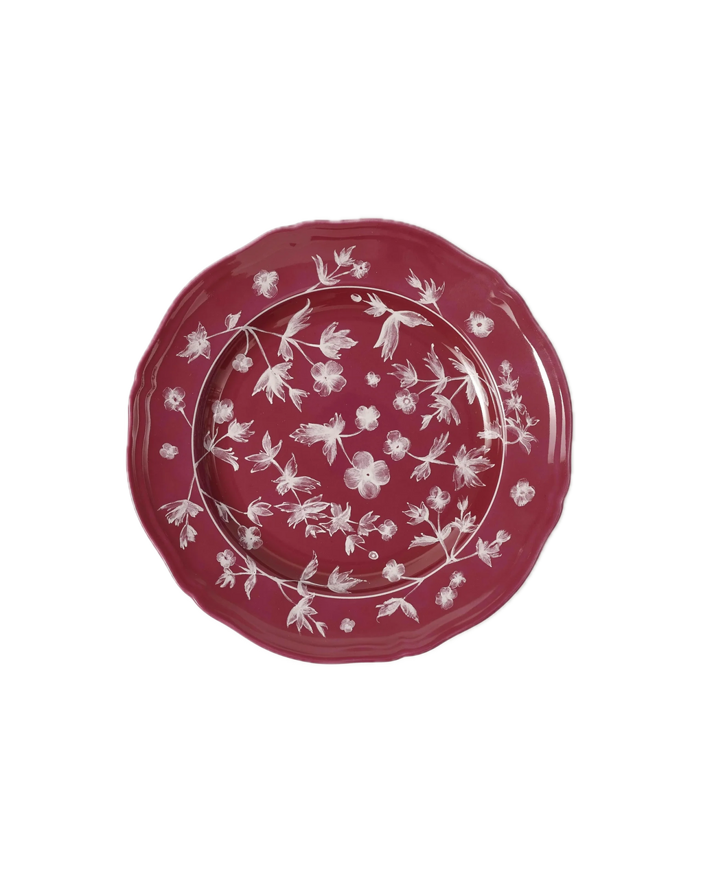 Floral Dessert Plate Magenta by Ginori 1735
