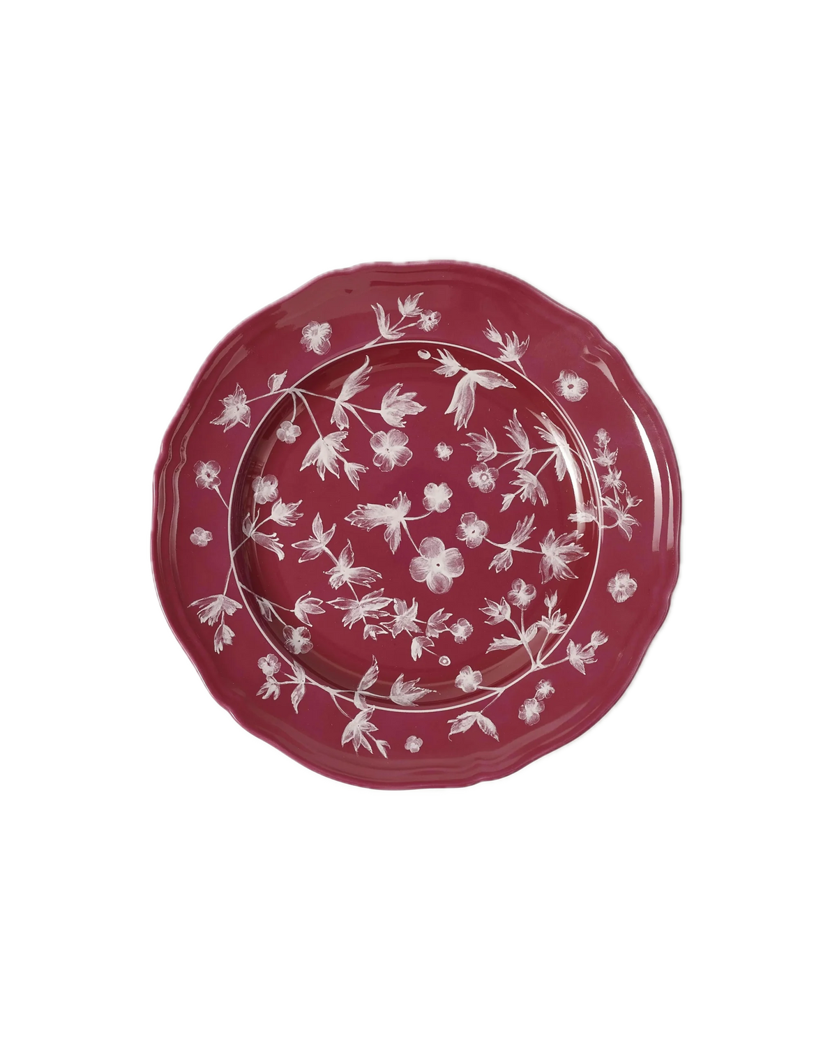 Floral Dessert Plate Magenta by Ginori 1735
