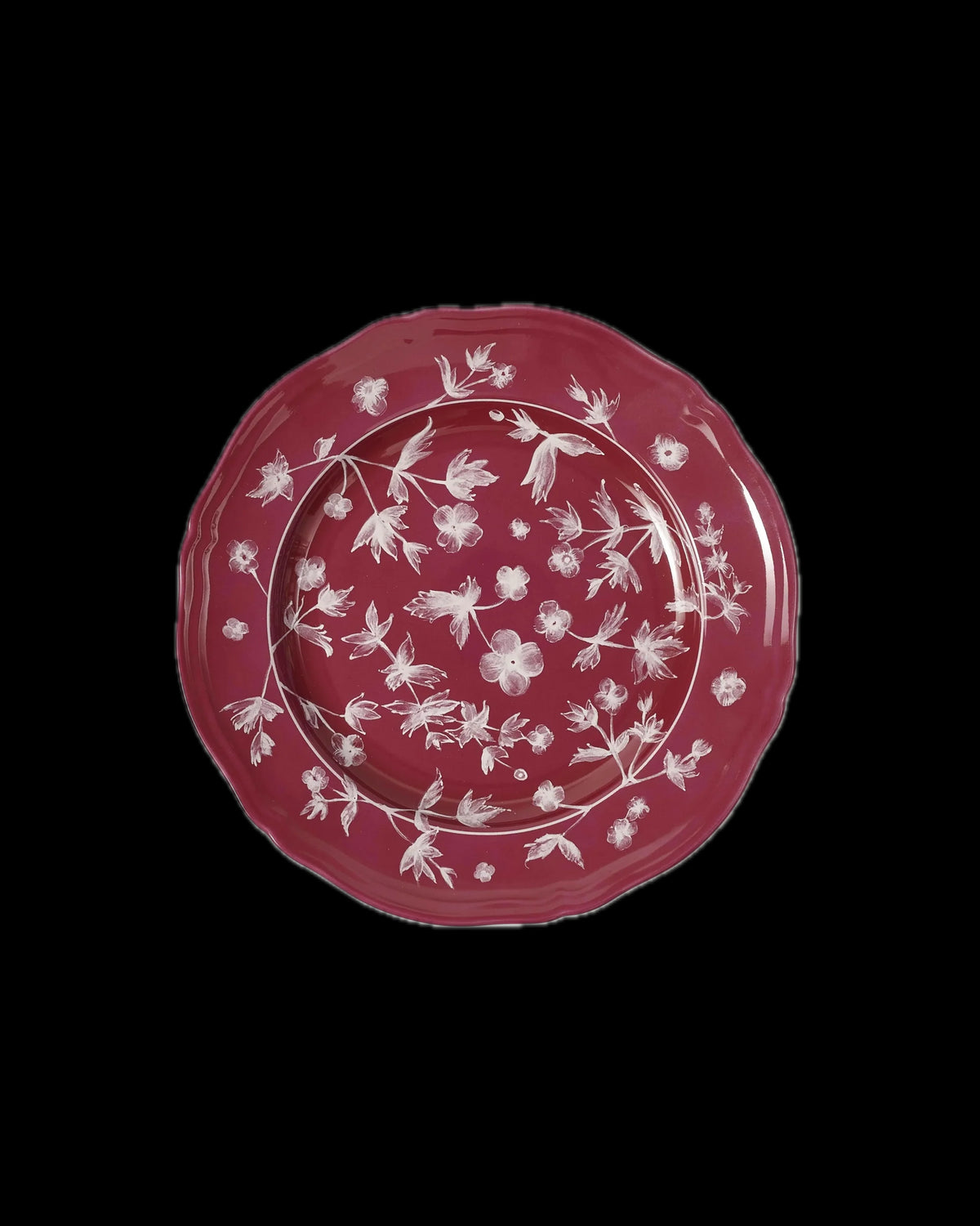 Floral Dessert Plate Magenta by Ginori 1735