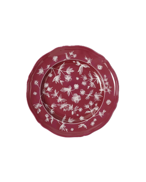 Floral Dessert Plate Magenta by Ginori 1735