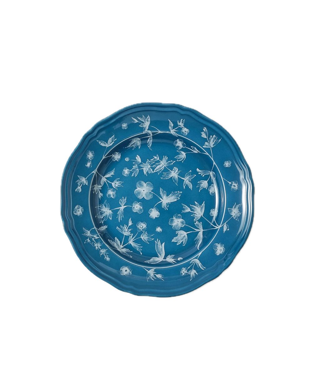 Floral Dessert Plate Petrol by Ginori 1735