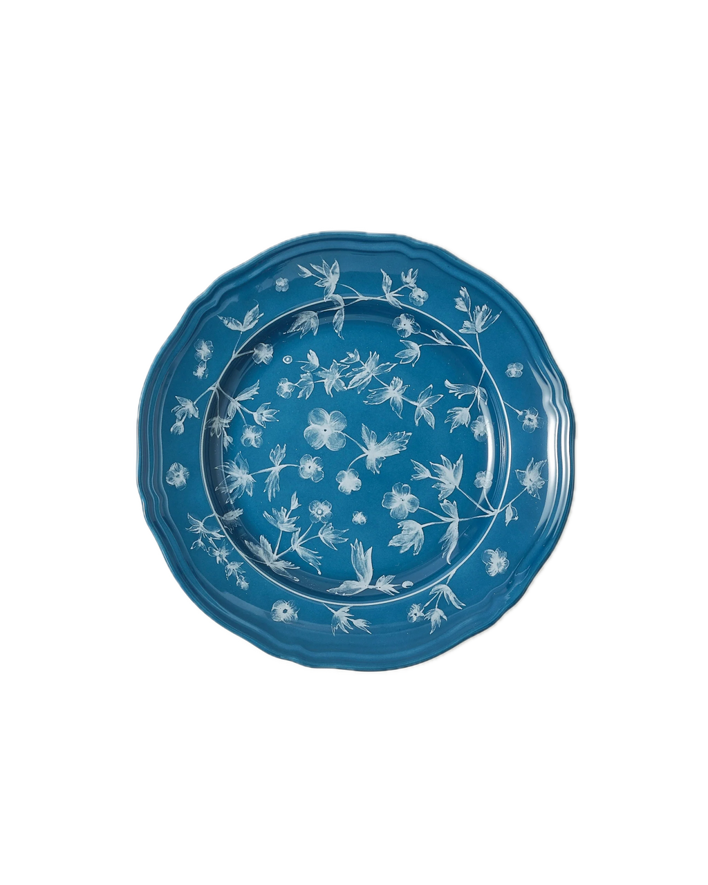 Floral Dessert Plate Petrol by Ginori 1735