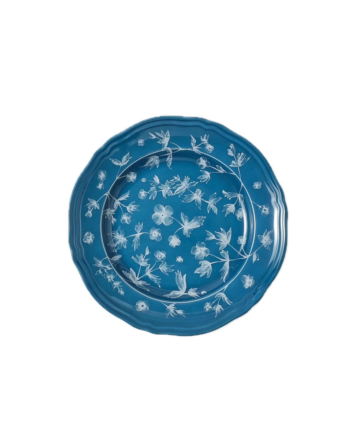Floral Dessert Plate Petrol by Ginori 1735