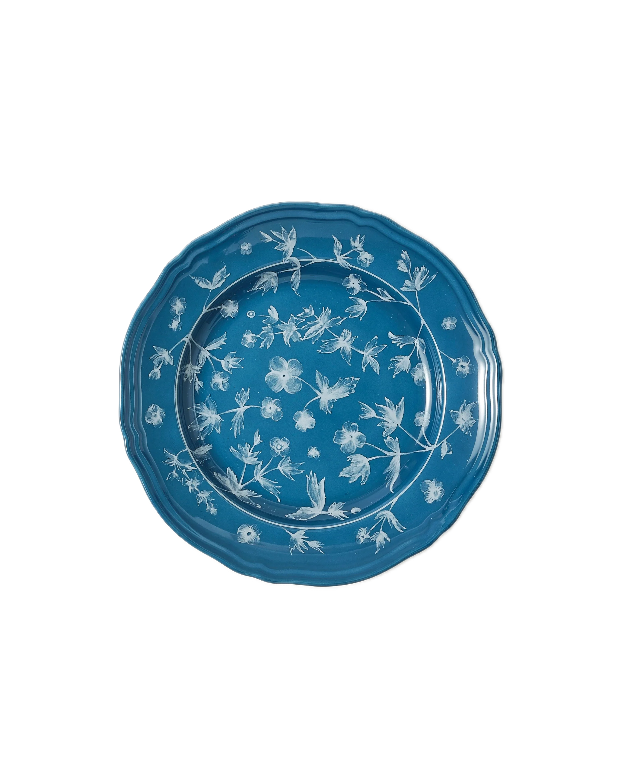 Floral Dessert Plate Petrol by Ginori 1735