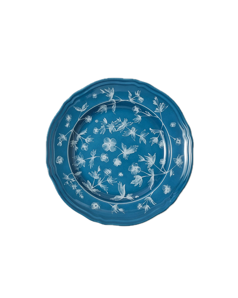 Floral Dessert Plate Petrol by Ginori 1735