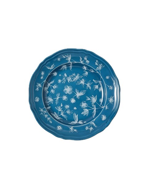Floral Dessert Plate Petrol by Ginori 1735