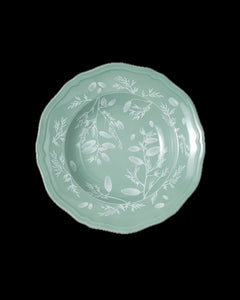 Floral Soup Plate Sage by Ginori 1735