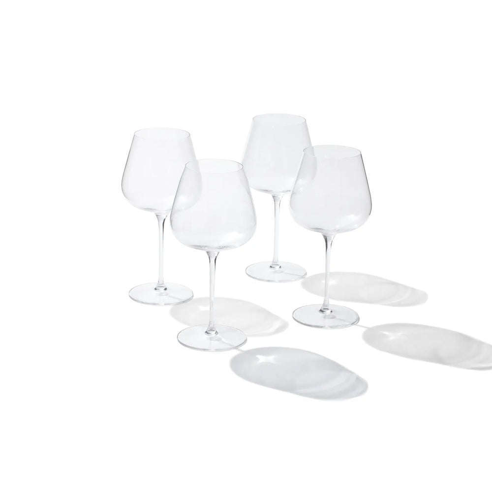 Red Wine Glasses, Set of 4