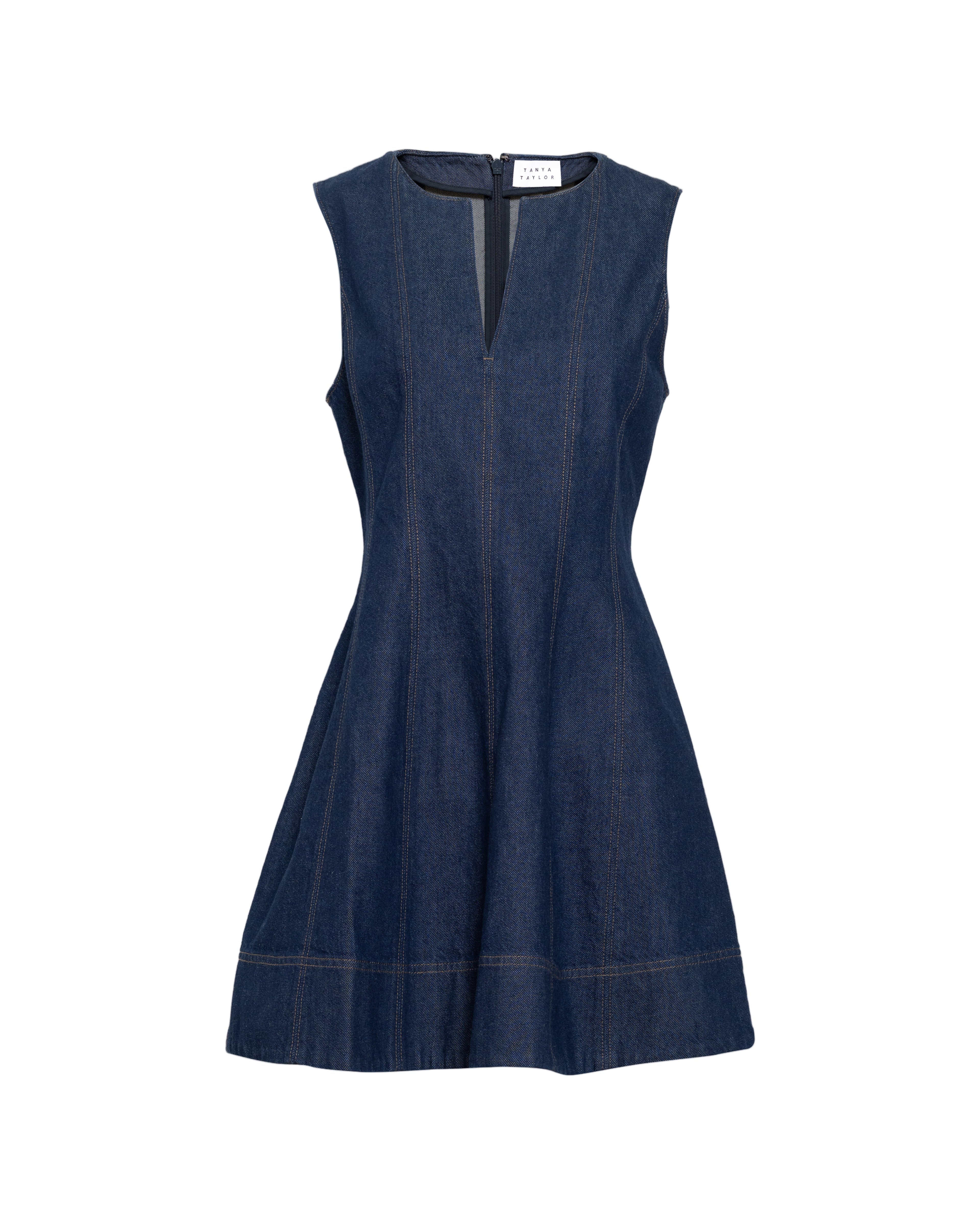 Glenda Denim Dress in Dark Indigo