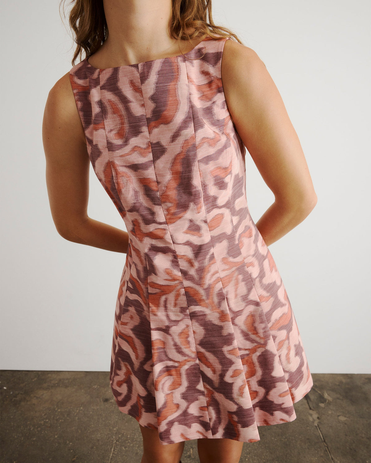 Glenda Dress in Mahogany & Sugarcane Multi