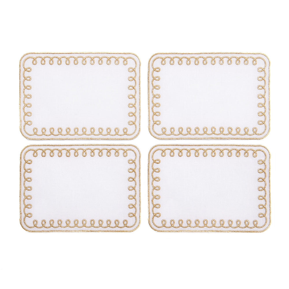 Golden Loopy Cocktail Napkins