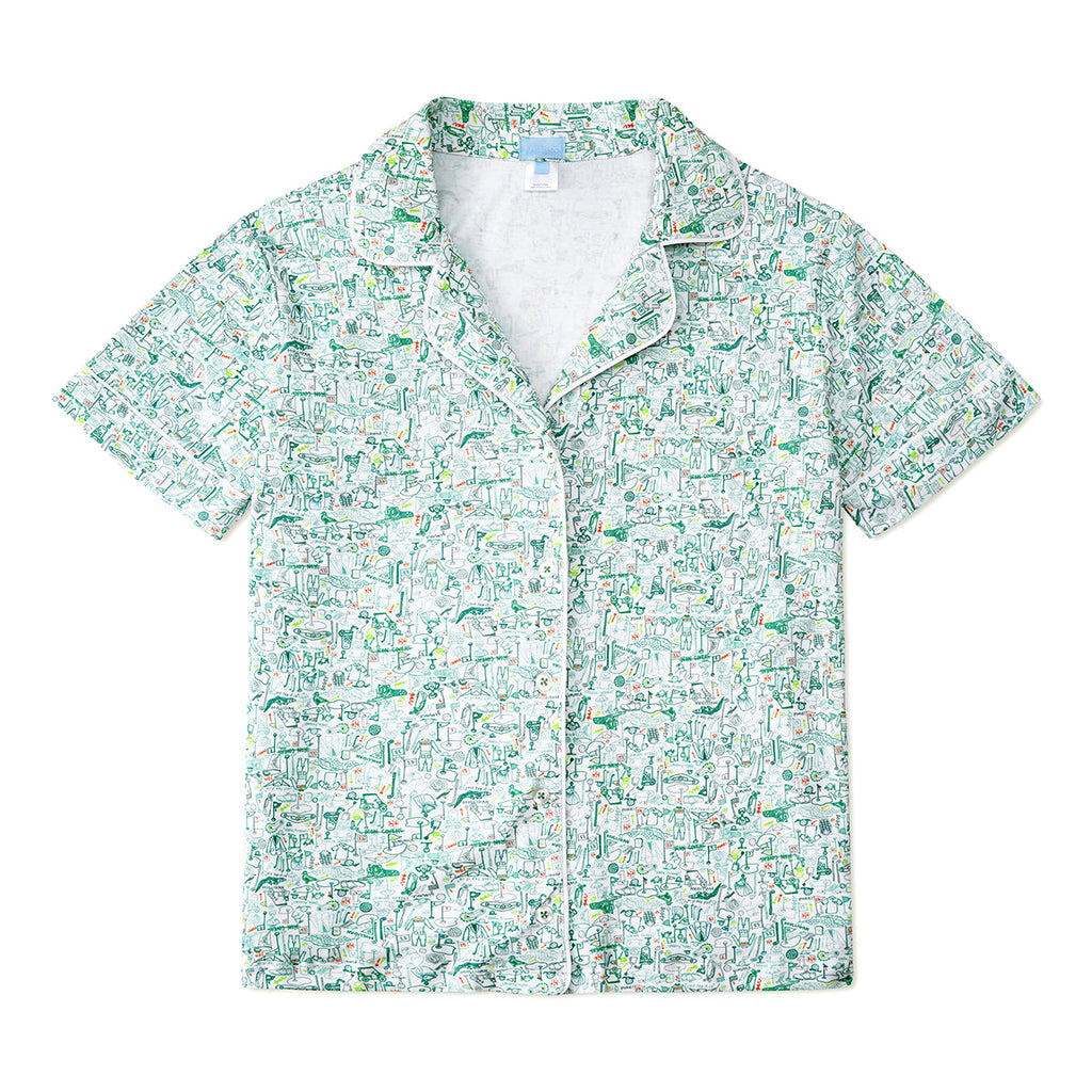 Joy Street Women's Golf Pajama Short Set, green