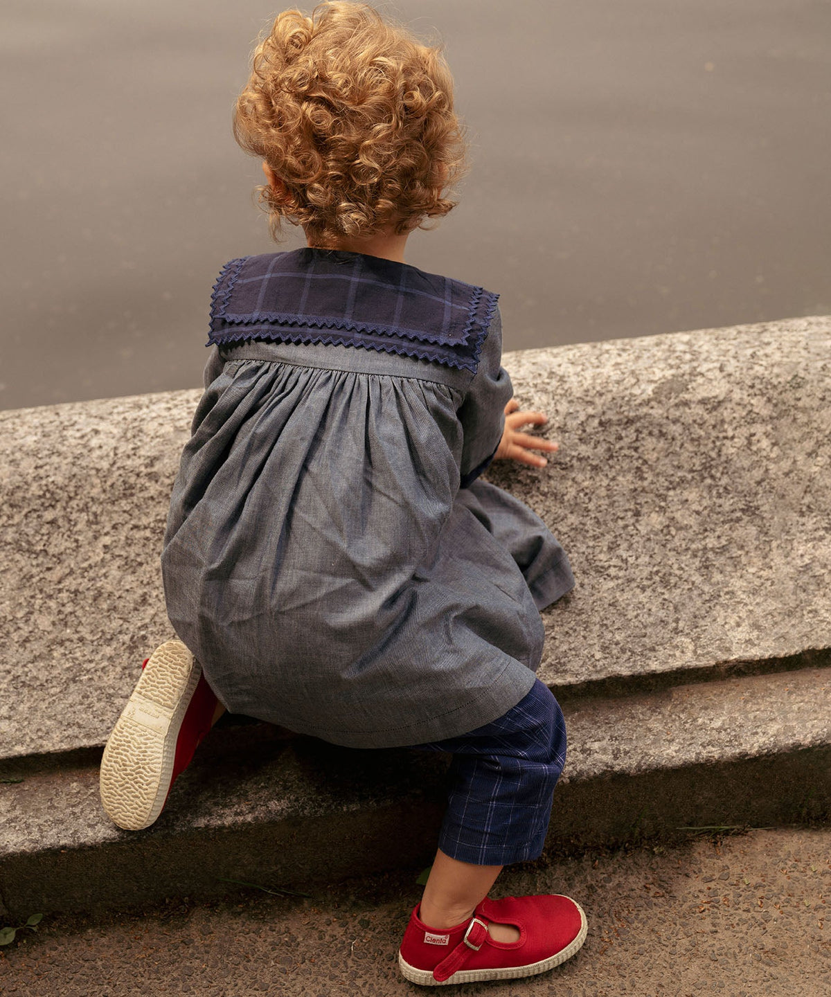 Grace Baby Dress in Denim