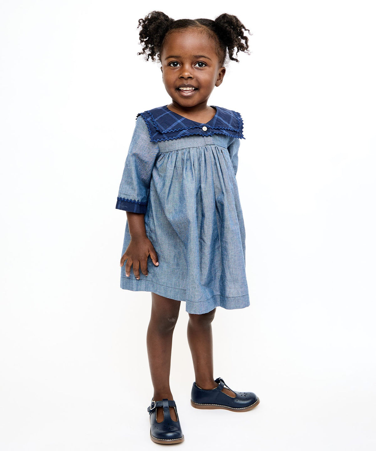 Grace Baby Dress in Denim