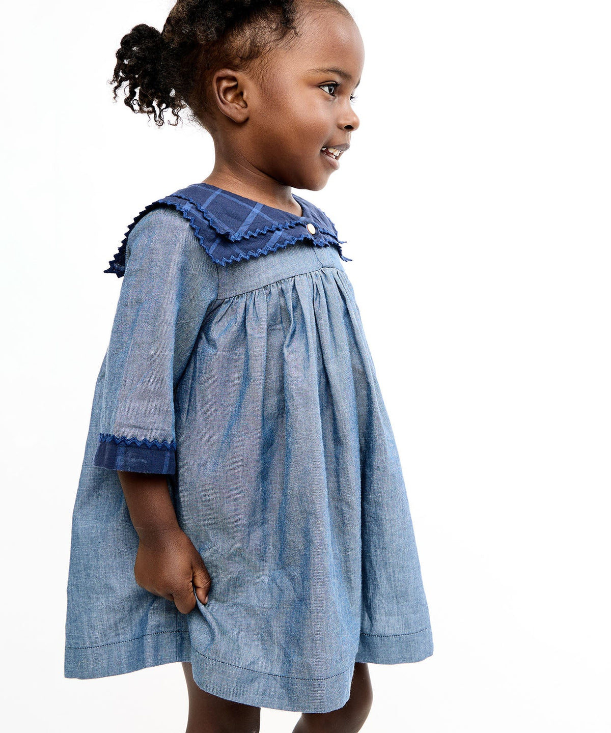 Grace Baby Dress in Denim