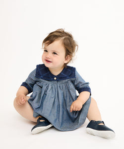 Grace Baby Dress in Denim