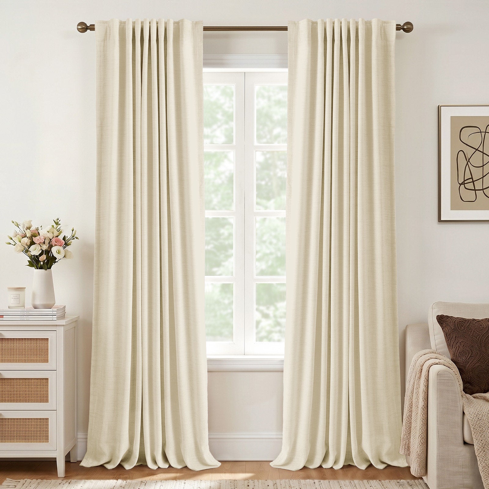 50x84 Drapes in Light Cream