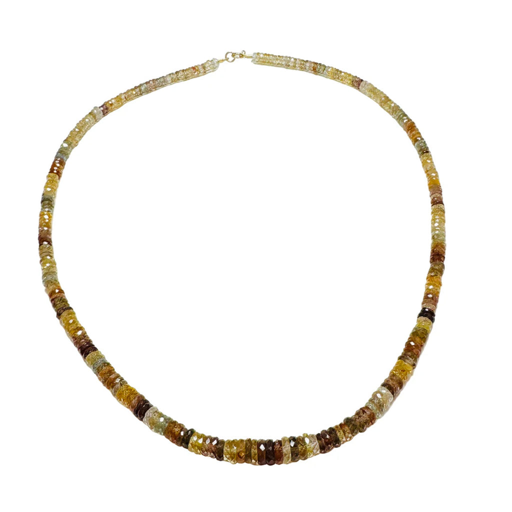 Graduated Natural Zircon Heishi Candy Necklace