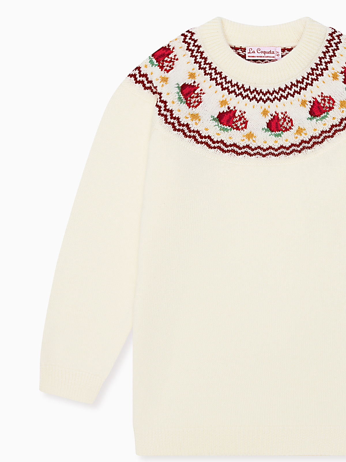 Ivory Grenada Merino Fair Isle Girl Sweater