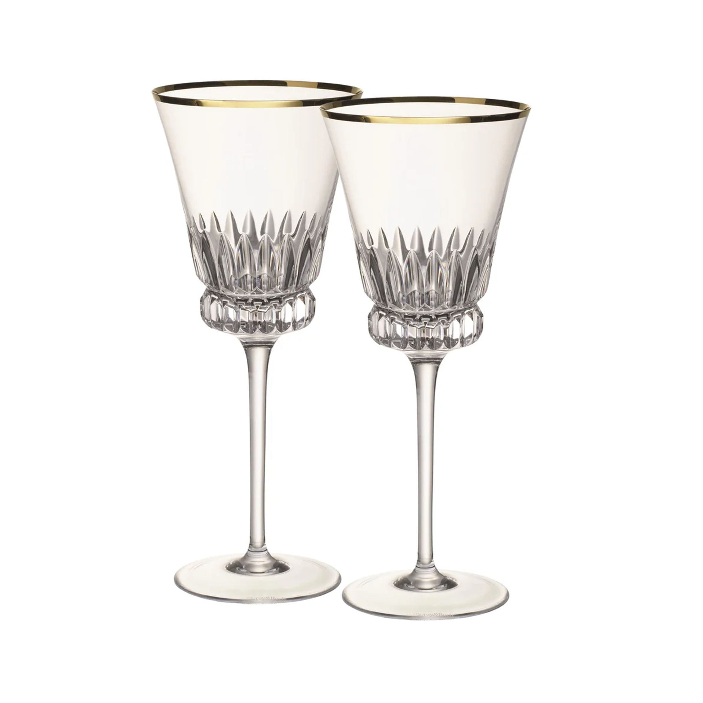 Grand Royal Gold Red Wine Pair in Clear & Gold